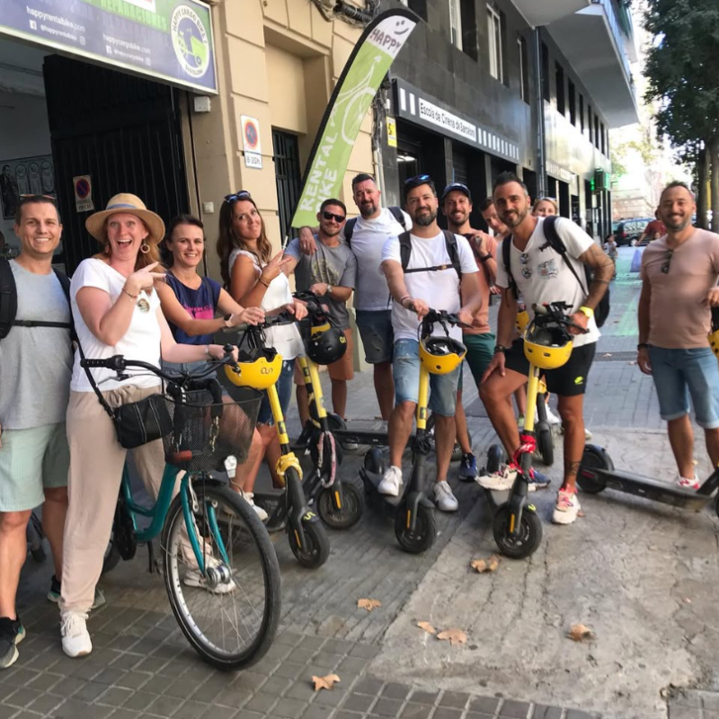 Happy Rental Bikes Electric Scooters rental customers group